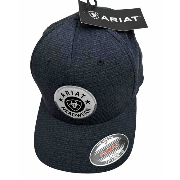 Ariat Men's Flex Fit‎ Stretch Shield Graphic Navy Cap Size L-XL NEW - Picture 3 of 11